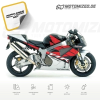 Honda VTR 1000 2005 with Black/Red/Silver Motorcycle Decals