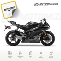 Yamaha YZF-R6 2007 with Grey Motorcycle Decals