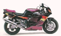 Suzuki GSX-R 750 1995 with Black/Burgundy Motorcycle Decals