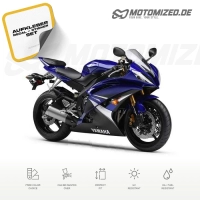 Yamaha YZF-R6 2008 with Blue AU Motorcycle Decals