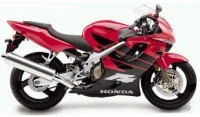 Honda CBR 600 F4 1999 with Red/Black Motorcycle Decals