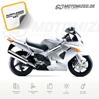 Honda VFR 800i 1998 with Silver EU Motorcycle Decals