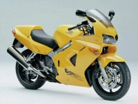 Honda VFR 800i 1999 with Yellow EU Motorcycle Decals