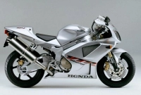 Honda VTR 1000 2001 with Silver Motorcycle Decals