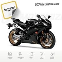 Yamaha YZF-R6 2009 with Black Motorcycle Decals
