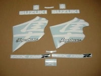 Suzuki Hayabusa 1999-2007 with White Motorcycle Decals