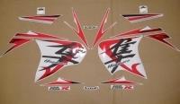 Suzuki Hayabusa GSX-1300R 2008-2015 with Silver/Chrome-Red Motorcycle Decals