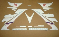 Honda CBR 1000RR 2006-2007 with White Motorcycle Decals