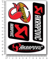 AKRAPOVIC Stickerset 12x16cm Motorcycle Decals