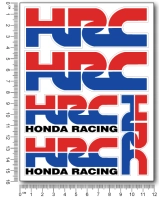 HONDA HRC Repsol Stickerset 12x16cm Motorcycle Decals