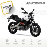 Yamaha MT-03 2006 with White Motorcycle Decals