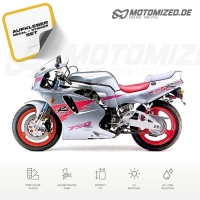 Suzuki GSX-R 750 1994 in Silber/Pink mit Aufkleber-Dekor