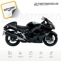 Suzuki Hayabusa 2012 with Black Motorcycle Decals