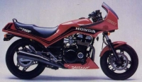 Honda CBX 750F 1984 with Red Motorcycle Decals