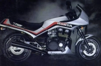 Honda CBX 750F 1985 with Silver Motorcycle Decals
