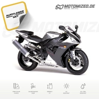 Yamaha YZF-R1 RN09 2002 in silber mit Aufkleber-Dekor