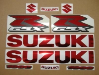 Suzuki GSX-R 1000 Universal with Chrome Red Motorcycle Decals