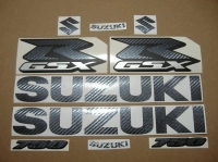 Suzuki GSX-R 750 Universal in carbon mit Aufkleber-Dekor
