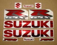Suzuki GSX-R 750 Universal in chrome rot mit Aufkleber-Dekor