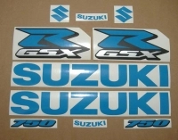 Suzuki GSX-R 750 Universal in hellblau mit Aufkleber-Dekor