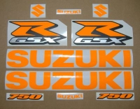 Suzuki GSX-R 750 Universal - Neon-Orange - Aufkleber-Dekor