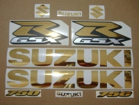 Suzuki GSX-R 750 Universal with Chrome-Gold Motorcycle Decals