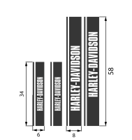 Harley-Davidson Touring Bag Sticker Decals