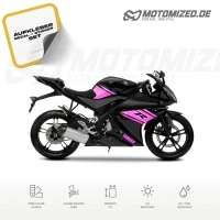 Yamaha YZF-R125 2009 with Pink Motorcycle Decals