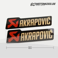 AKRAPOVIC V2 metallic exhaust-sticker heatproof, 2 pcs Motorcycle Sticker